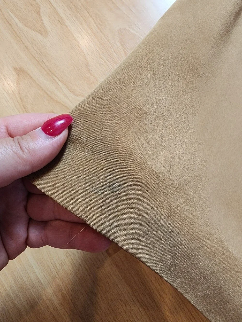 100% Silk Wrap Maxi Skirt Golden Brown Bronze Tan Charter Club Women's Size 16